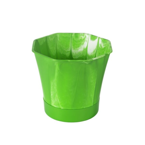 Ghiveci octogonal bicolor cu tavă – model decorativ